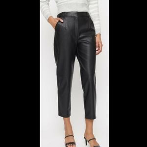 Faux leather pants
